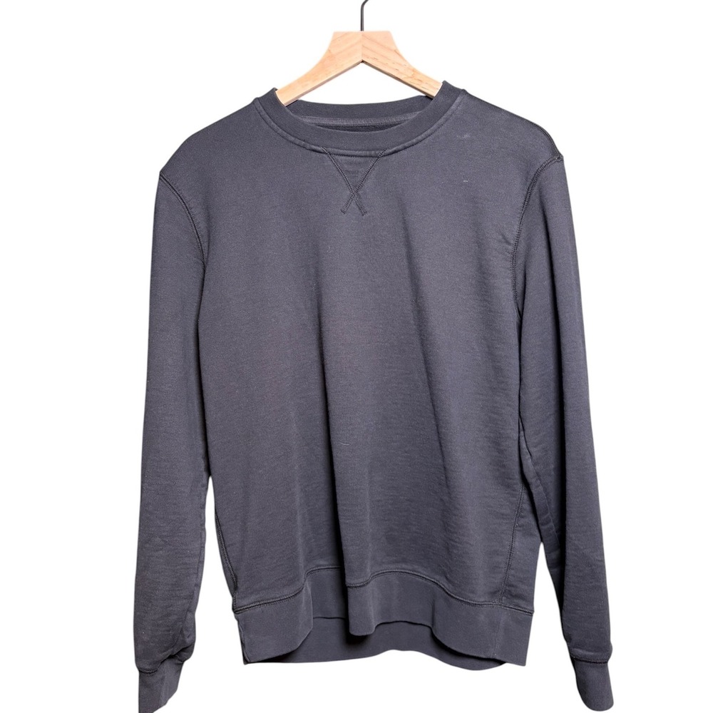 Everlane Uniform Cotton Crewneck Sweatshirt Black Size Medium‎